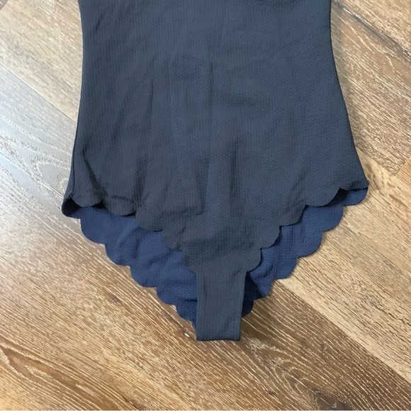 Marysia womens black scalloped mott maillot halter one piece swimsuit Small - Picture 3 of 10